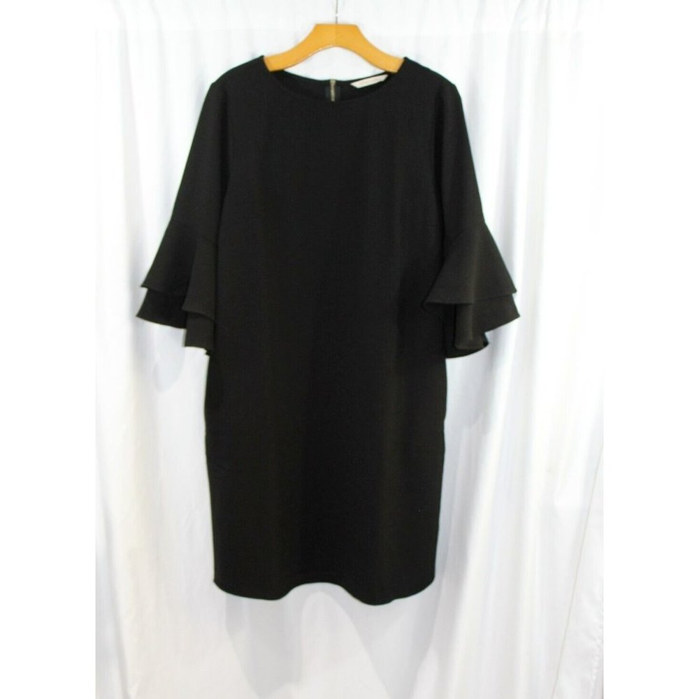 Soft Surroundings Womens Black Bell Sleeve Dress S